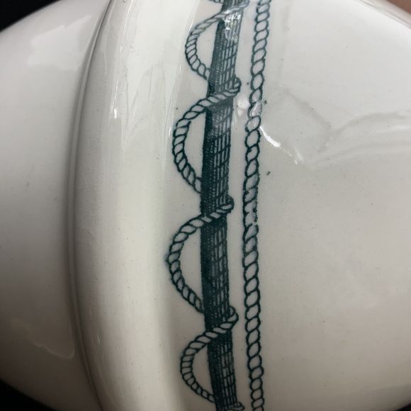 Vintage Nautical Barth And Son’s New York Pottery Jug Pitcher vase Navy - Picture 12 of 12